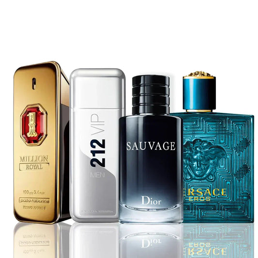Комплект 4 парфюма | One Million Royal + 212 Vip + Sauvage Dior + Versace Eros 100 ml