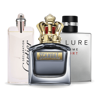 Комплект 3 парфюма | Allure Homme Sports, Jean Paul Gaultier Scandal, Cartier Declaration 100 ml