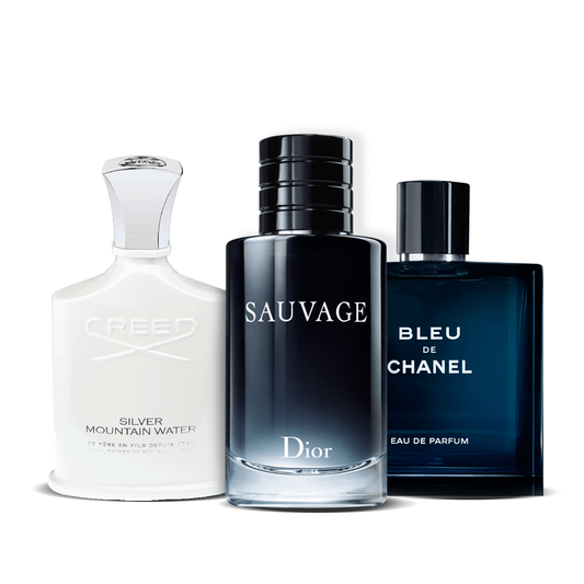 Комплект 3 парфюма | Creed Silver + Sauvage Dior + Bleu de Chanel 100 ml