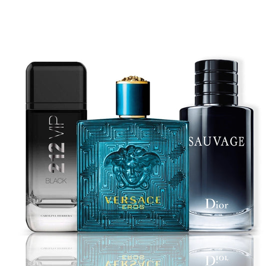 Комплект 3 парфюма | 212 VIP Black + Versace Eros + Sauvage Dior 100 ml