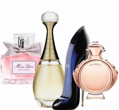 Комплект 4 парфюма | Miss Dior + J'adore + Good Girl + Olympéa - 100 ml